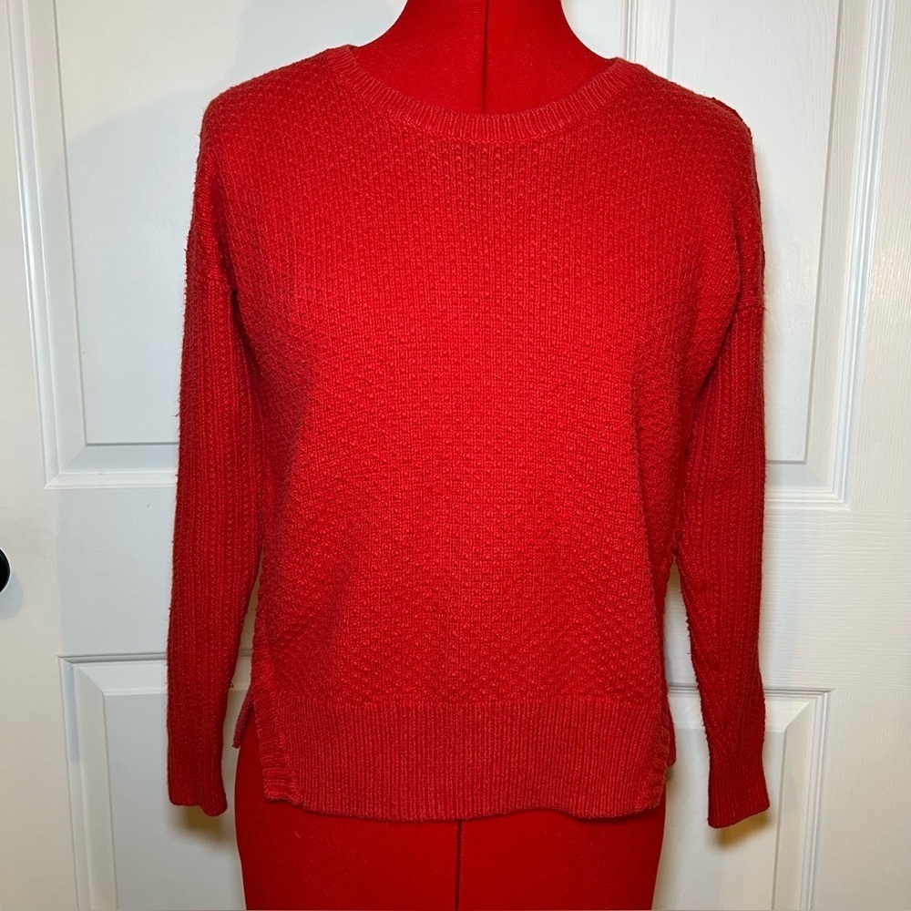 Madewell Red Pullover Crewneck Knit Sweater Womens XS